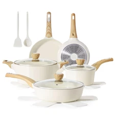 Ceramic Cookware Sets, Pots and Pans Set Non stick, 14-Piece Induction Cookwa...