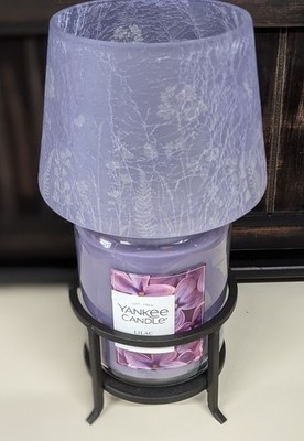 Yankee Candle Spring Botanica Garden Frosted Glass Lavender Shade Candle Topper 