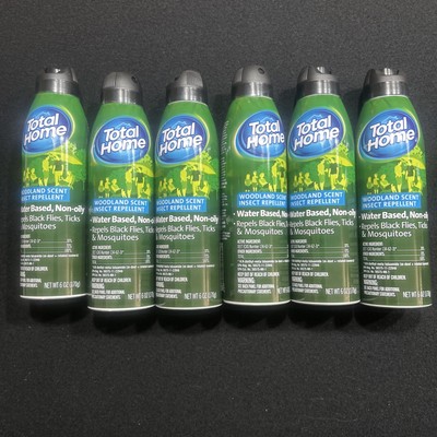 6x  6oz Cans Of Total Home Woodland Scent Mosquito Repellent Brand New