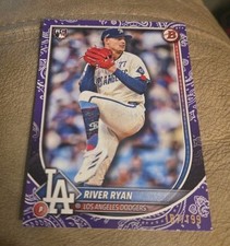 River Ryan 2025 Bowman #69 Purple Pattern /199 Rookie Dodgers Baseball