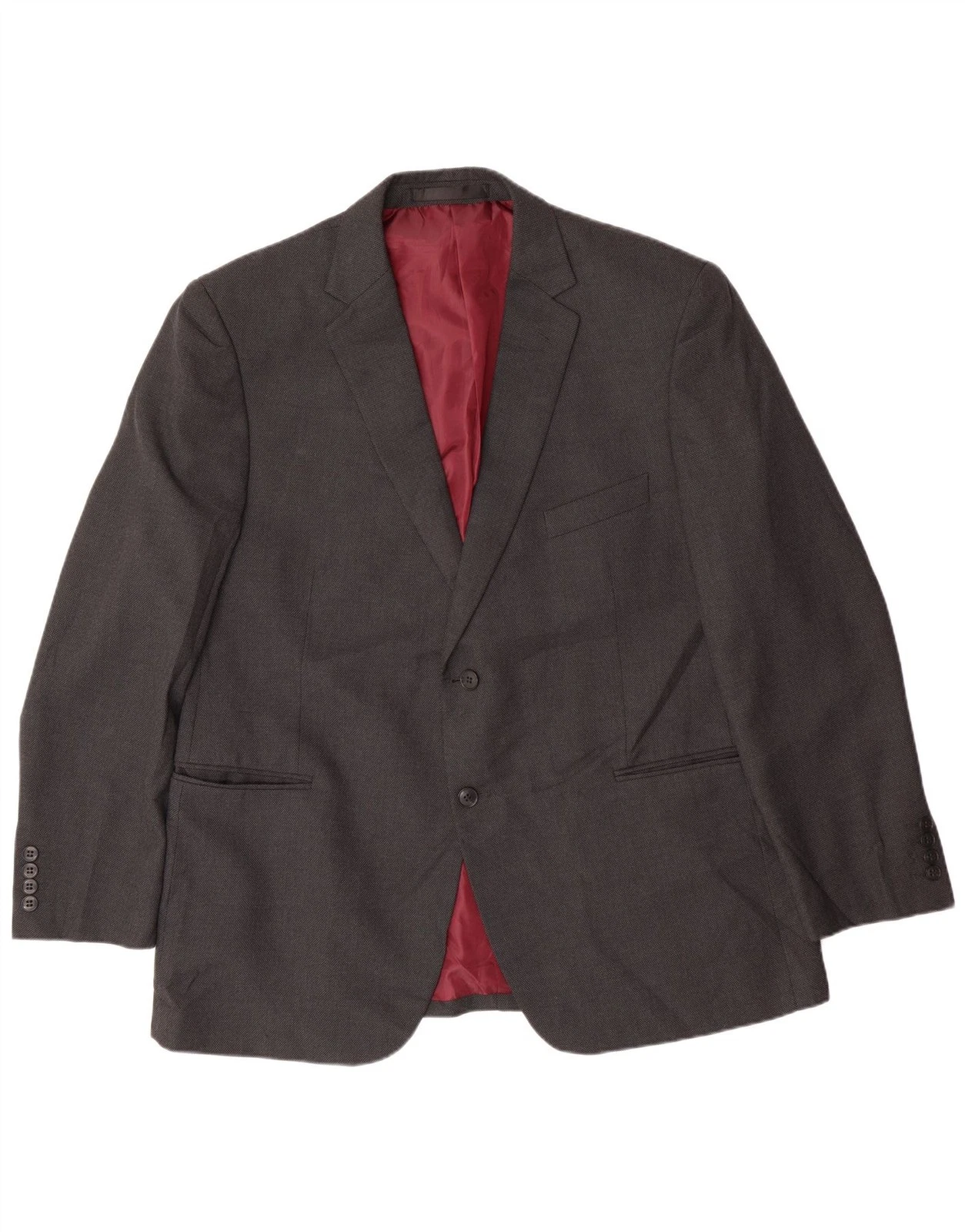 MARKS & SPENCER Mens 2 Button Blazer Jacket UK 38 Medium Grey Polyester VJ11