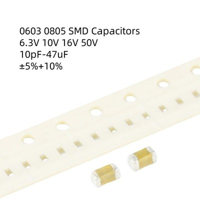 X7R 6.3V 10V 16V 50V ±5% ±1 0603 0805 SMD Kondensator 10pF - 47uF NPO