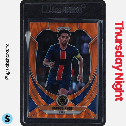 2025 PANINI PRIZM FIFA CLUB WORLD CUP #180 MARQUINHOS ORANGE SEISMIC /199
