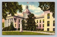 Vintage 1950 Linen Postcard Florida State Capitol Tallahassee