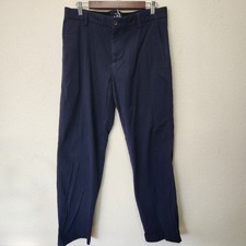 G.H. Bass  Co Men  s 34x32 Wilton Chino Navy Blue Pants Classic Casual Style