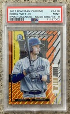 2021 Bowman Chrome Ascensions Orange Refractor /25 👀Bobby Witt Jr PSA 9 Mint 🔥