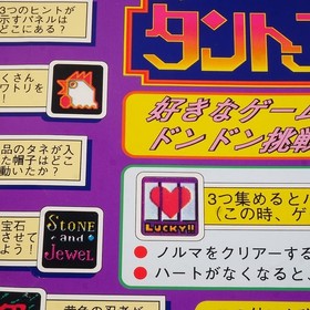 SEGA Tantoar SEGA Saturn Puzzle Action Instruction Card Large New