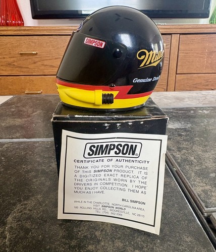 NEW IN BOX SIMPSON MINI HELMET R.WALLACE LIMITED FIRST EDITION GOOD YEAR MILLER
