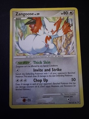 Zangoose 66/127 - Platinum - Pokémon TCG - Uncommon-  LP
