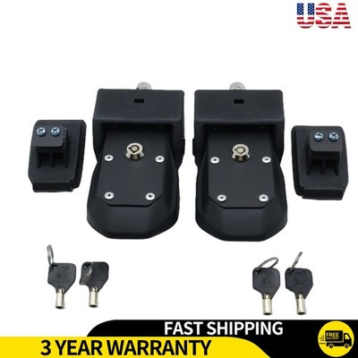 Jeep Wrangler JK 2007-2018 Black Engine Hood Locking Latch Catch Kit New