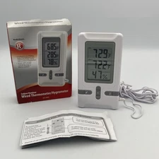 Radio Shack 63-1032 Indoor Outdoor Wired Thermometer Hygrometer Tested Working