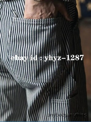Hickory Stripe Railroad Pants Heritage Style Work Denim Carpenter