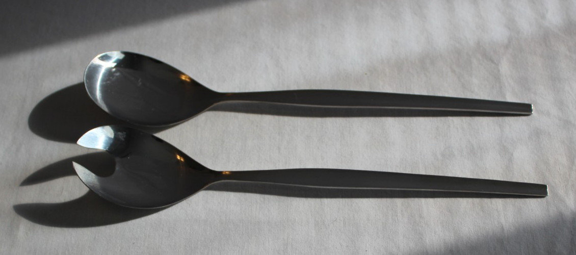 Sunnex 2 piece Salad Utensil Server Set Stainless Steel in Box