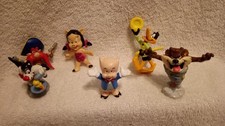 Vintage Looney Tunes Applause PVC Figurines Lot of 6 Porky Petunia Pig Taz Daffy