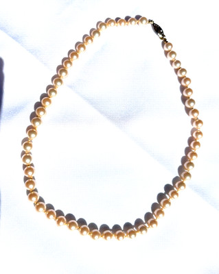 L@@K Light Pink Pretty Pearl Necklace Vintage? Granny Core Nice W@W