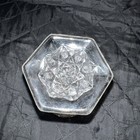 Antique EAPG Indiana Togo Bismarc Star Twin Feathers Clear Glass Water Goblet — photo 4