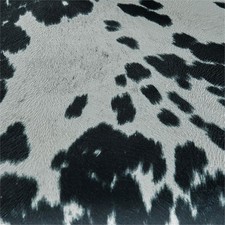 Riverbay Furniture 30" Microfiber & Wood Cow Print Bar Stool in Black/White