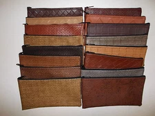 6 Piece Assorted Premium Designer Vinyl Bank Deposit Bag Lot Tool Bag Organizer