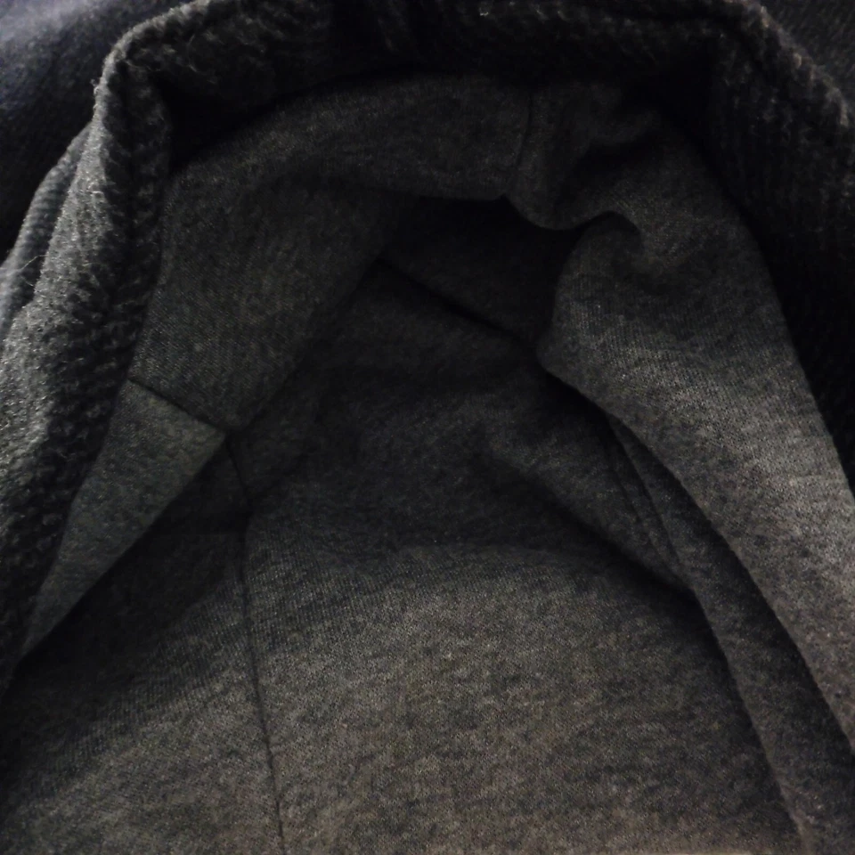 Abrigo Kenneth Cole Negro Mezcla Lana Cremallera Botón Capucha Forro Acolchado Talla XL Foto 4 de 4