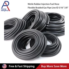 Nitrile Rubber Injection Fuel Hose Flexible Braided Gas Pipe Line ID 5/16" 3/8"