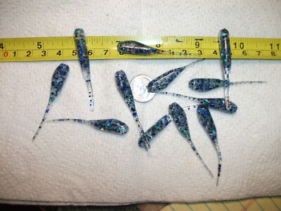 70-2'' CRAPPIE-PANFISH-SOFT FISHING GRUBS-MINNOW-JIG-SCENT-LURES-STINGER-LOT-BAIT