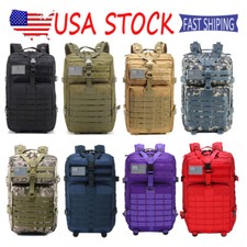 45L Outdoor Molle Tactical Backpack Rucksack Camping Hiking Travel Bag Daypack