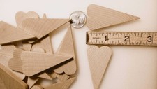 Wood Heart size 1-1/8"w x 2-3/8" long x 3/16" thick PACKAGE OF 25
