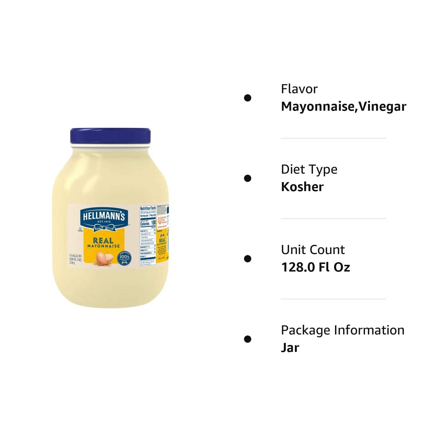 Hellmann's Mayonnaise Gallon Real, 128 Fl oz eBay