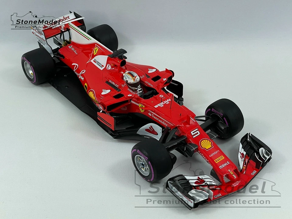 Ferrari F1 SF70H Sebastian Vettel Australia GP 2017 Winner 1:18 BBR181705 by BBR - Image 4 of 4