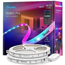Govee 49.2' Wi-Fi RGBIC LED Strip Light NEW 