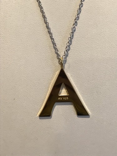 A Initial Pendant Necklace ARGENTO VIVO 