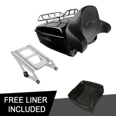 King Trunk Pad Luggage Mount Rack Fit For Harley Tour Pak Road Glide 14-24 18