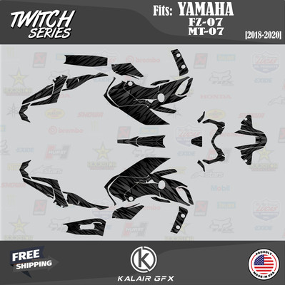 Graphics Kit for  YAMAHA FZ-07 MT-07 (2018-2020)  Twitch - SMOKE