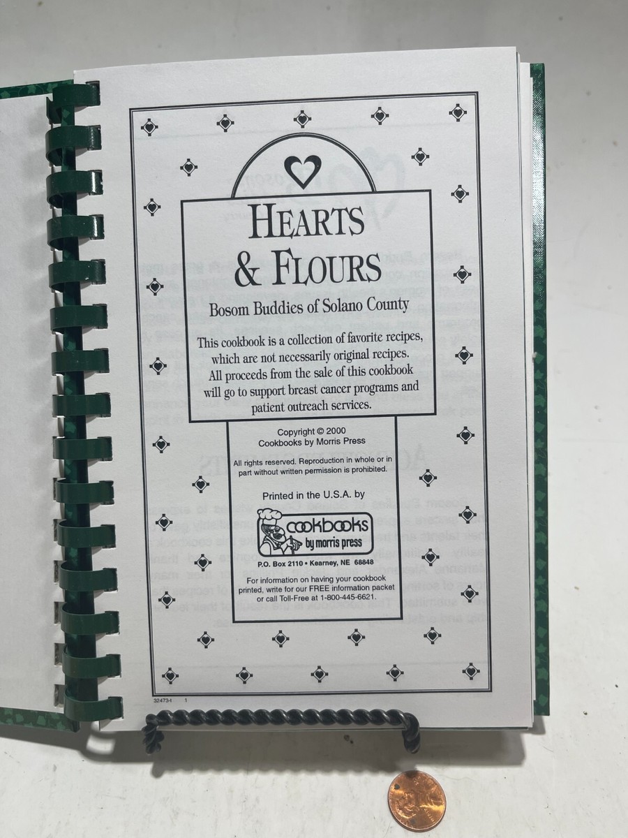 Hearts and Flours Bosom Buddies Of Solano County Spiral Cookbook | eBay