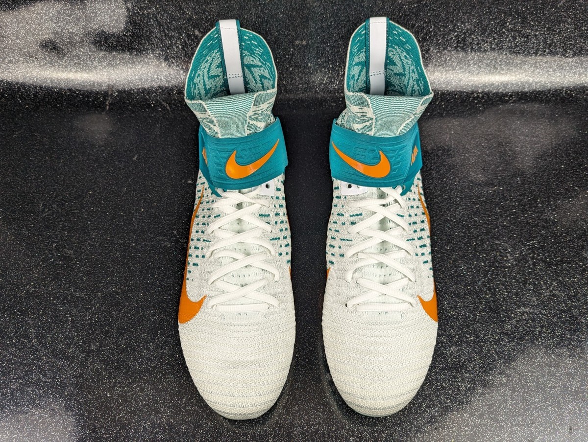 Nike Alpha Menace Elite 2 Flyknit Football Dolphin Teal White Men\'s Size 11 NEW Nike Alpha Menace Elite 2 Flyknit Football Cleats Men main image 3