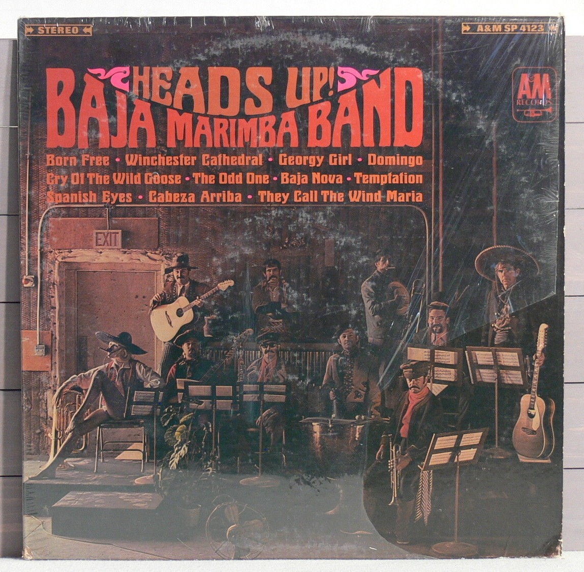 BAJA MARIMBA BAND HEADS UP 1967 Stereo Vinyl LP Wechter Decaro Curry