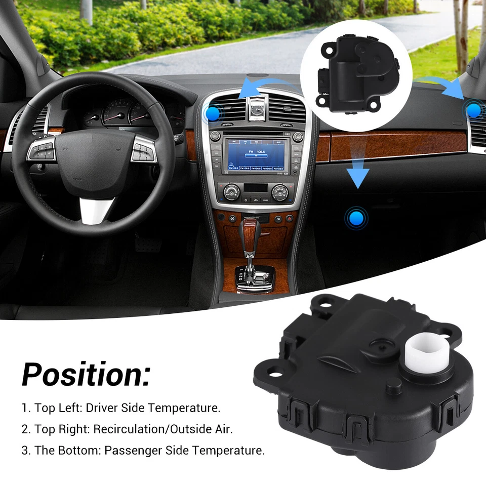 2X Actuador de puerta de mezcla de aire calentador de climatización apto para Chevrolet Impala Corvette 604-108 Foto 3 de 4