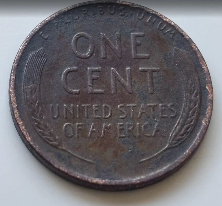 RARO 1944 centavo de trigo sin marca de ceca “L” en Liberty Rim error posible error de acero Foto 4 de 4