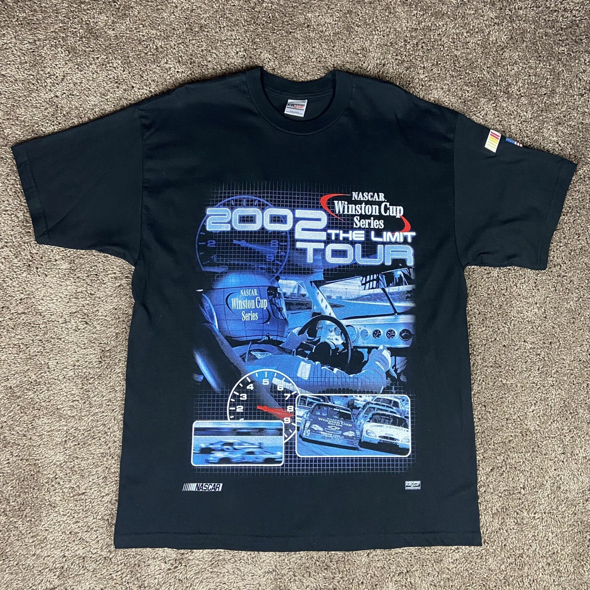 Vintage Tee Shirt Mens Black Size XL 2002 NASCAR Winston Cup The