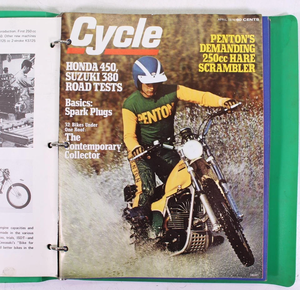 1973 KAWASAKIT TECHNICAL TRAINING BINDER W/ HISTORY AND VINTAGE MAGAZINE - Image 4 of 4