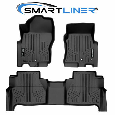 SMARTLINER Custom Fit Floor Mats 2 Row Liner 2022-2025 Nissan Frontier Crew Cab