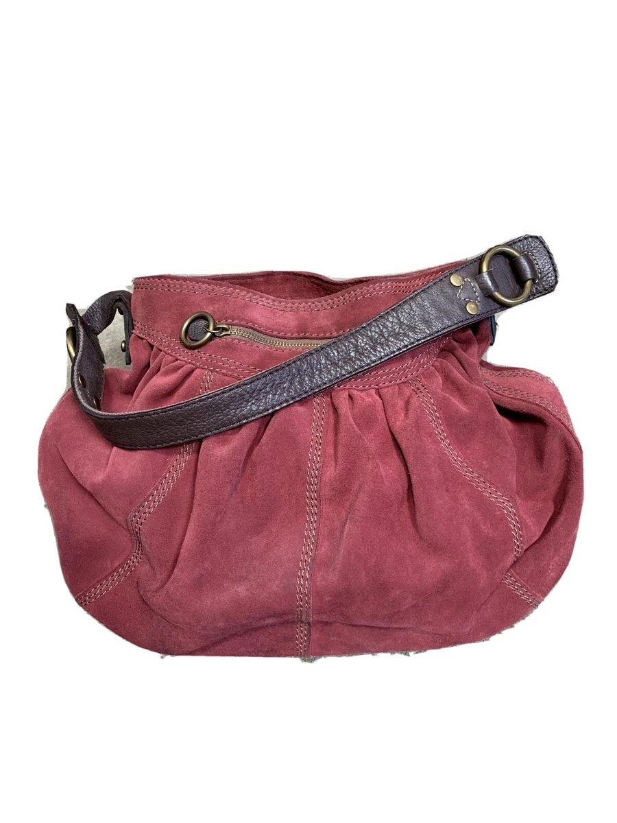 Lucky Brand Suede Burgundy purse