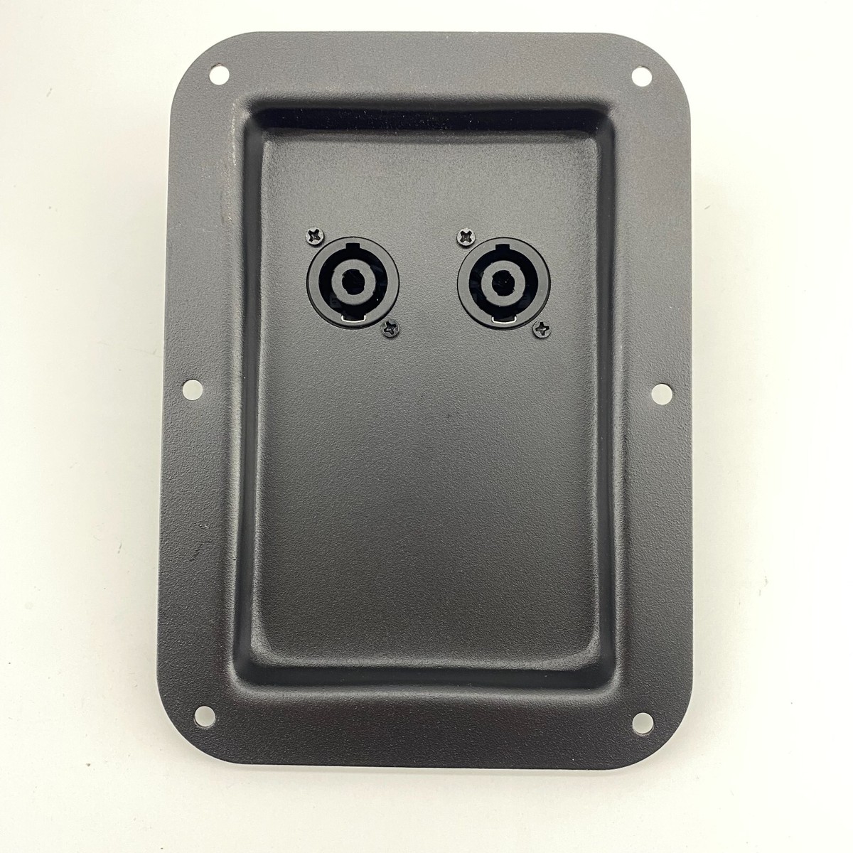 Saidan/Trhä EPレコード 新品 ブラックメタル Replacement Metal Jack Plate W/ Dual SpeakON NL4 for PA Speaker