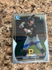 Garret Forrester Signed 2023 Bowman Draft Chrome Auto Pittsburgh Pirates BDC-197