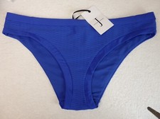Jasper Conran at Debenhams Size 10 Textured Classic Bikini Briefs Bottoms Blue