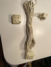 Vintage Four Prong Telephone Extension Cord With Mounting Adapters