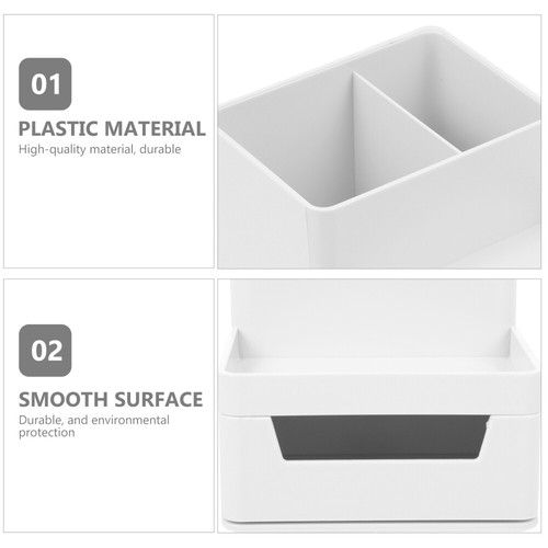 Stationery Storage Box Desktop Office Plastic Organizer Containers - Picture 3 of 12