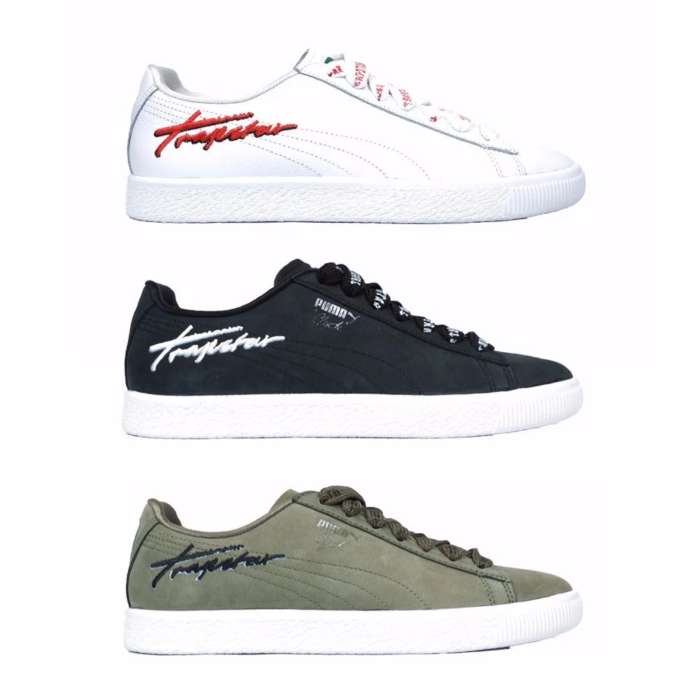 362752 Puma x Trapstar Clyde Bold White Black Olive Men's