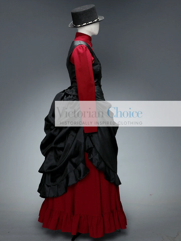 Victoriano Steampunk Fantasía Oscura Gótico Niña Vestido bullicio Comic Con Disfraz 708 Foto 3 de 4