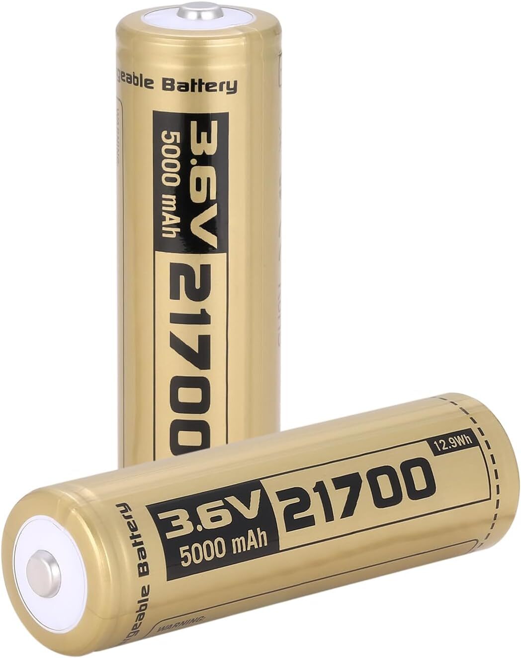 21700 Rechargeable Battery Case Set, 2Pack 5000Mah Large Capacity 3.6Volt 21700